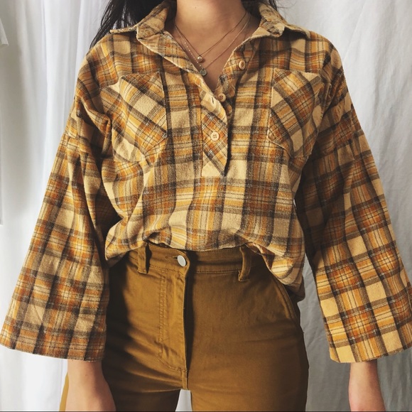 Vintage Tops - VINTAGE/ ‘wheatbury’ flannel top